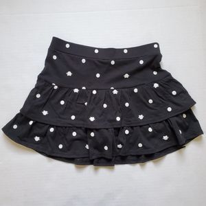 Justice Black Ruffle Skirt Skort w/ Polka Dots 10